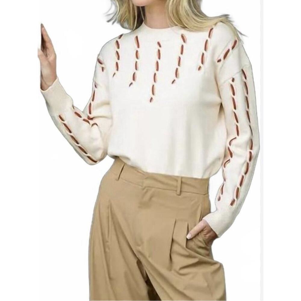 THML Chateau Charm Sweater In Cream Size S